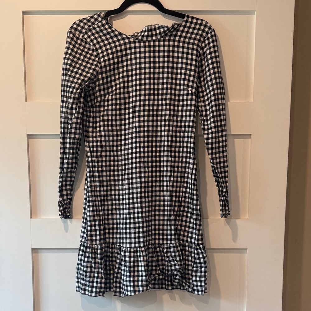 Black and White Gingham J. Crew Dress